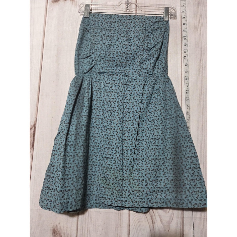Mudd Dress Womens Small Strapless Smocked Floral Pockets Fit Flare Summer Casual